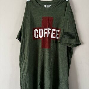 Bass Pro Shops Green Short Sleeve Tee with Red Graphic